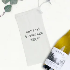 Harvest Blessings - Canvas Wine Bag