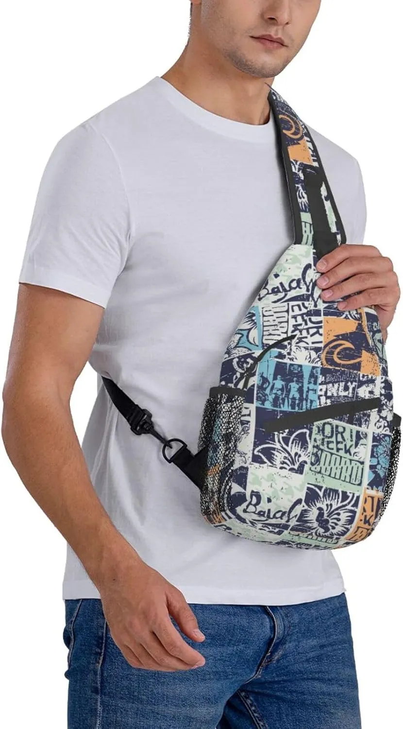Hawaii Crossbody Bag Beach Shoulder Bag Backpack Hawaiian Sling Bag Chest Casual Daypack Bag for Hawaii