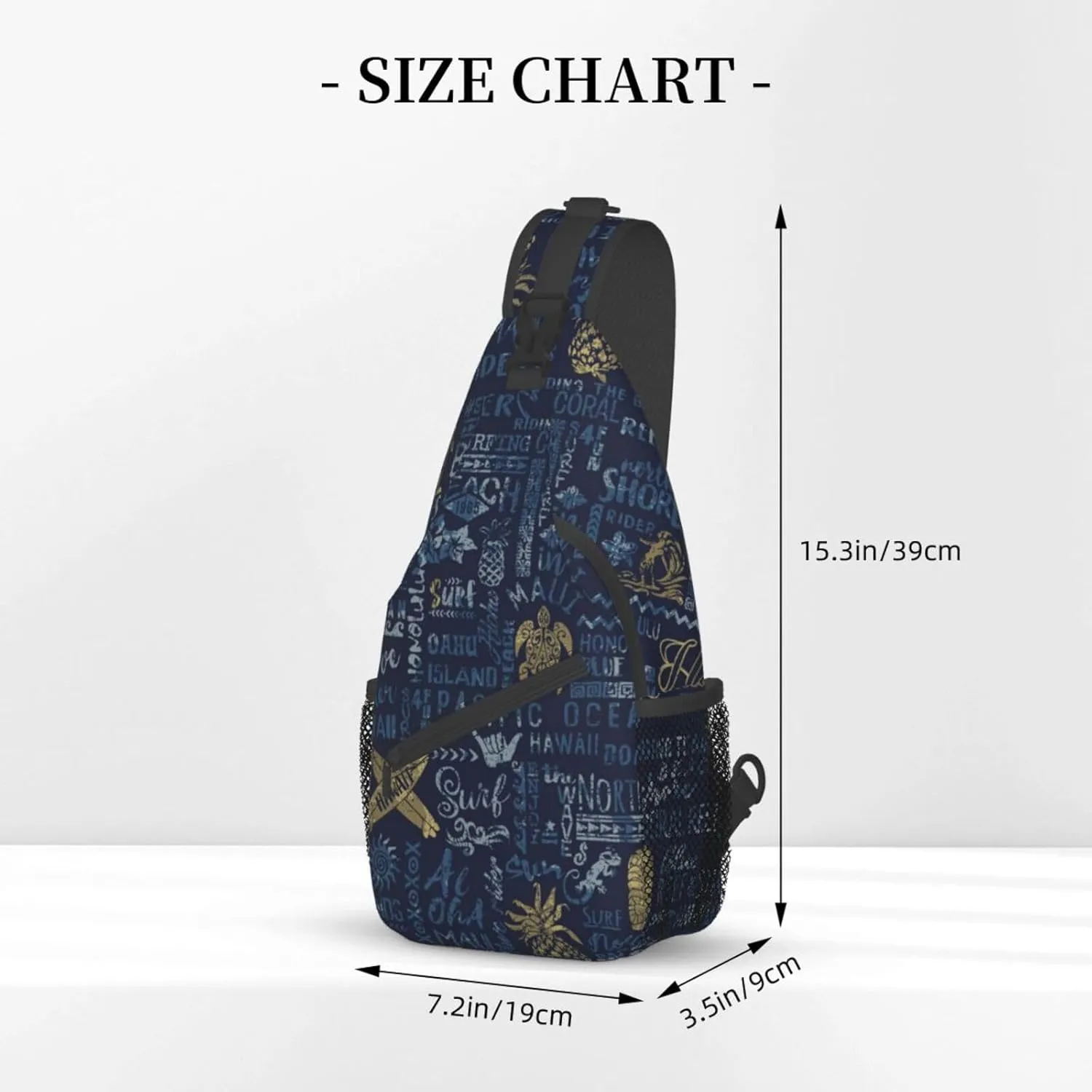 Hawaii Crossbody Bag Beach Shoulder Bag Backpack Hawaiian Sling Bag Chest Casual Daypack Bag for Hawaii
