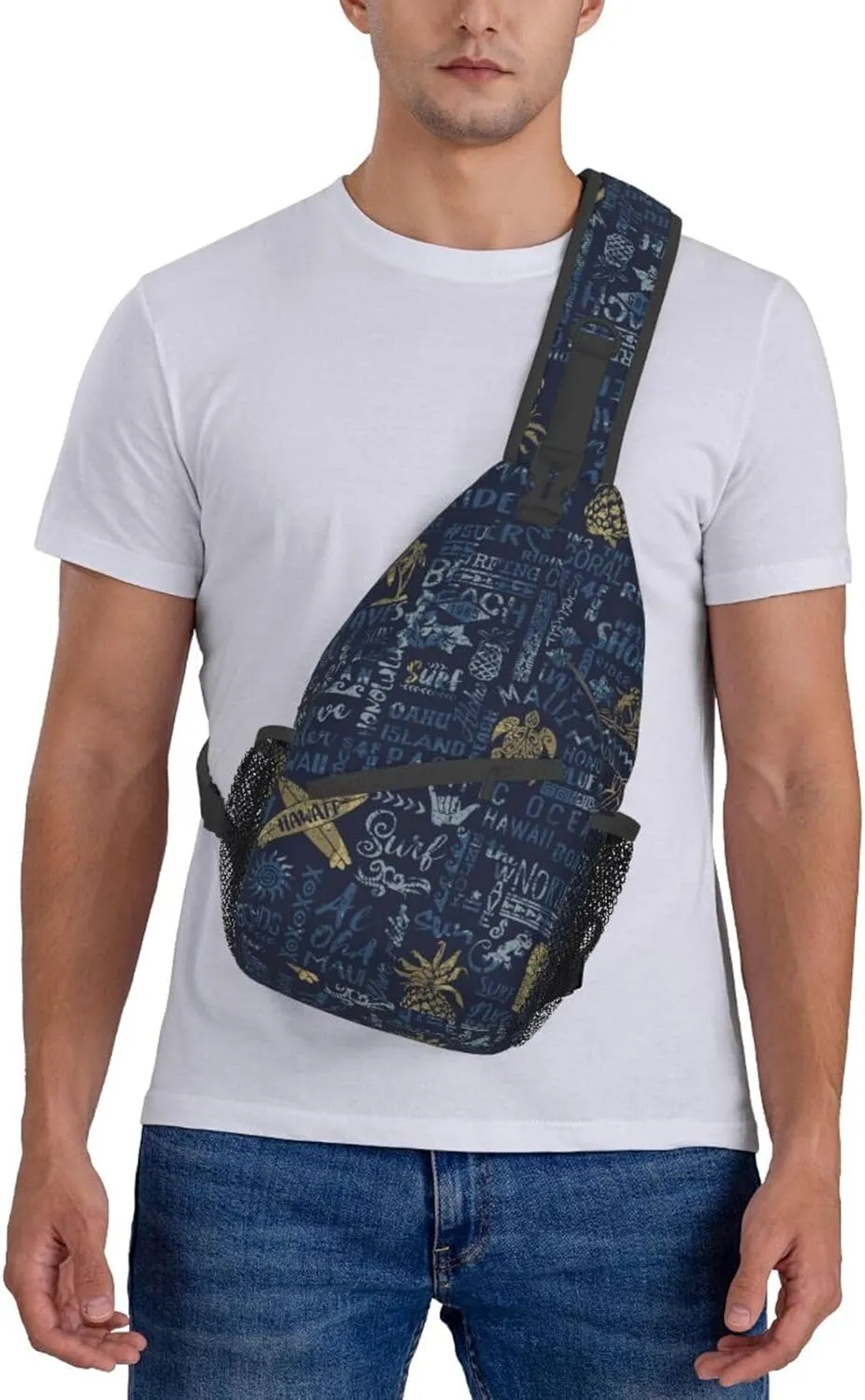 Hawaii Crossbody Bag Beach Shoulder Bag Backpack Hawaiian Sling Bag Chest Casual Daypack Bag for Hawaii