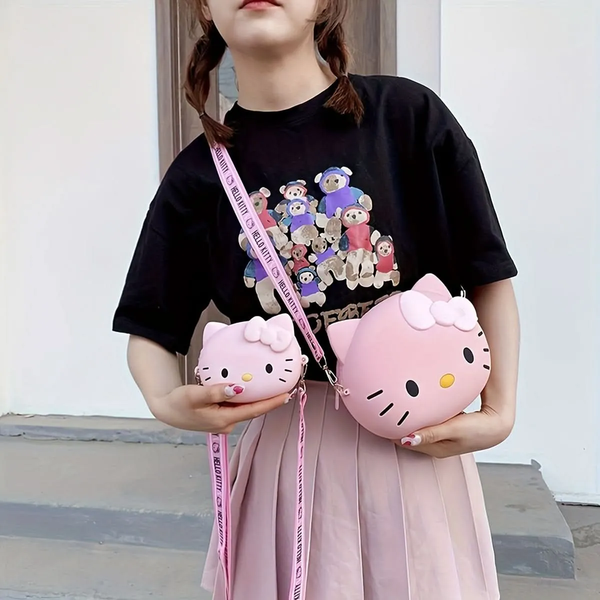 Hello Kitty Crossbody Bag for Girls - Lightweight