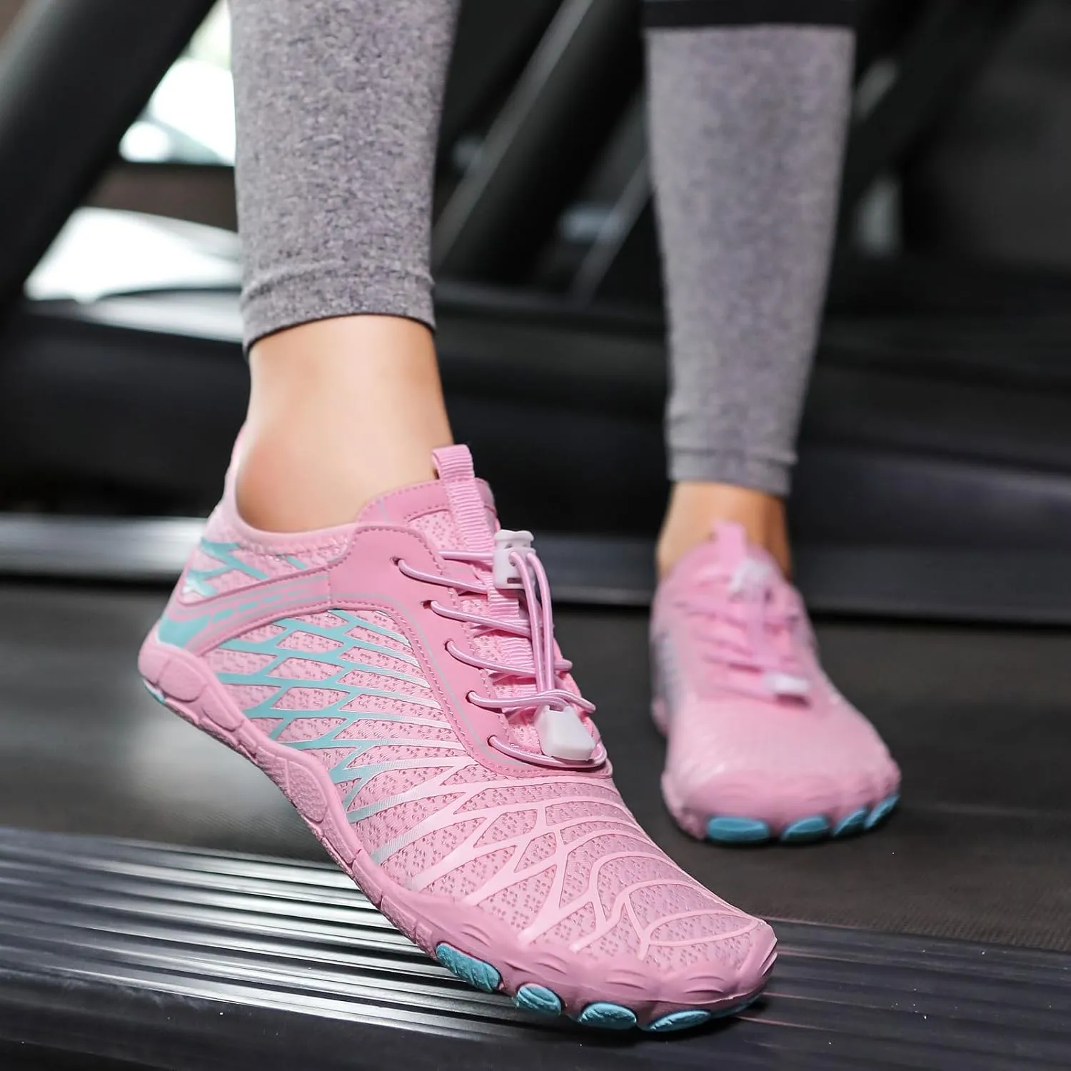 Hike Barefoot Shoes for Women Men with Wide Toe Box, Healthy & Non-Slip Breathable Barefoot Water Shoes Beach Pool Aqua Swim Surf Hiking Walking Shoes
