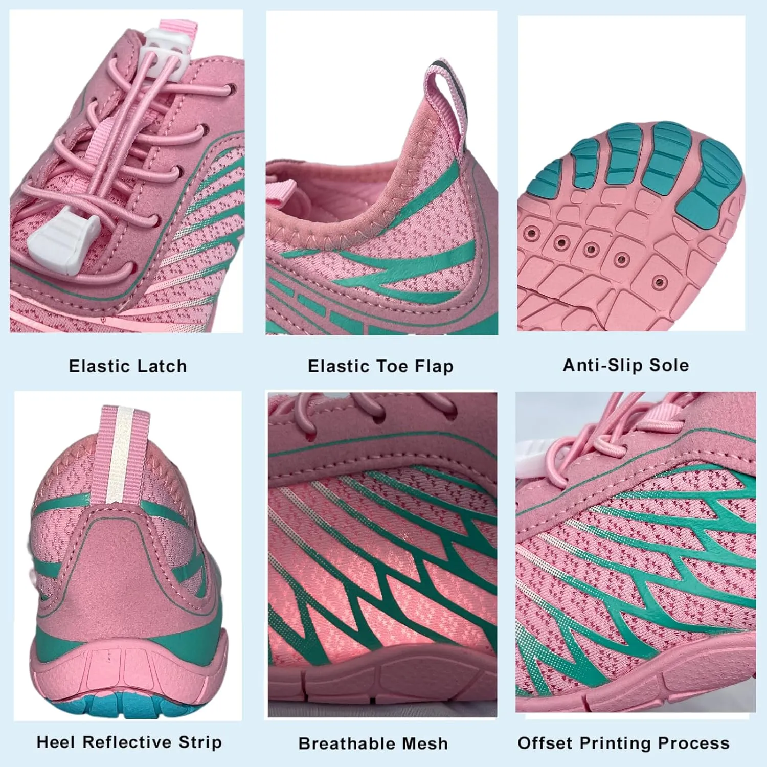 Hike Barefoot Shoes for Women Men with Wide Toe Box, Healthy & Non-Slip Breathable Barefoot Water Shoes Beach Pool Aqua Swim Surf Hiking Walking Shoes