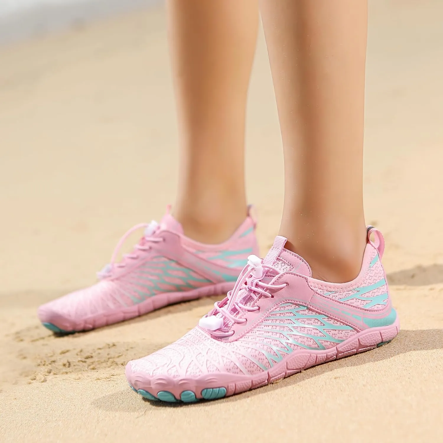 Hike Barefoot Shoes for Women Men with Wide Toe Box, Healthy & Non-Slip Breathable Barefoot Water Shoes Beach Pool Aqua Swim Surf Hiking Walking Shoes
