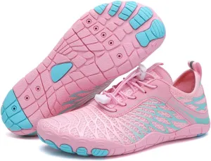 Hike Barefoot Shoes for Women Men with Wide Toe Box, Healthy & Non-Slip Breathable Barefoot Water Shoes Beach Pool Aqua Swim Surf Hiking Walking Shoes