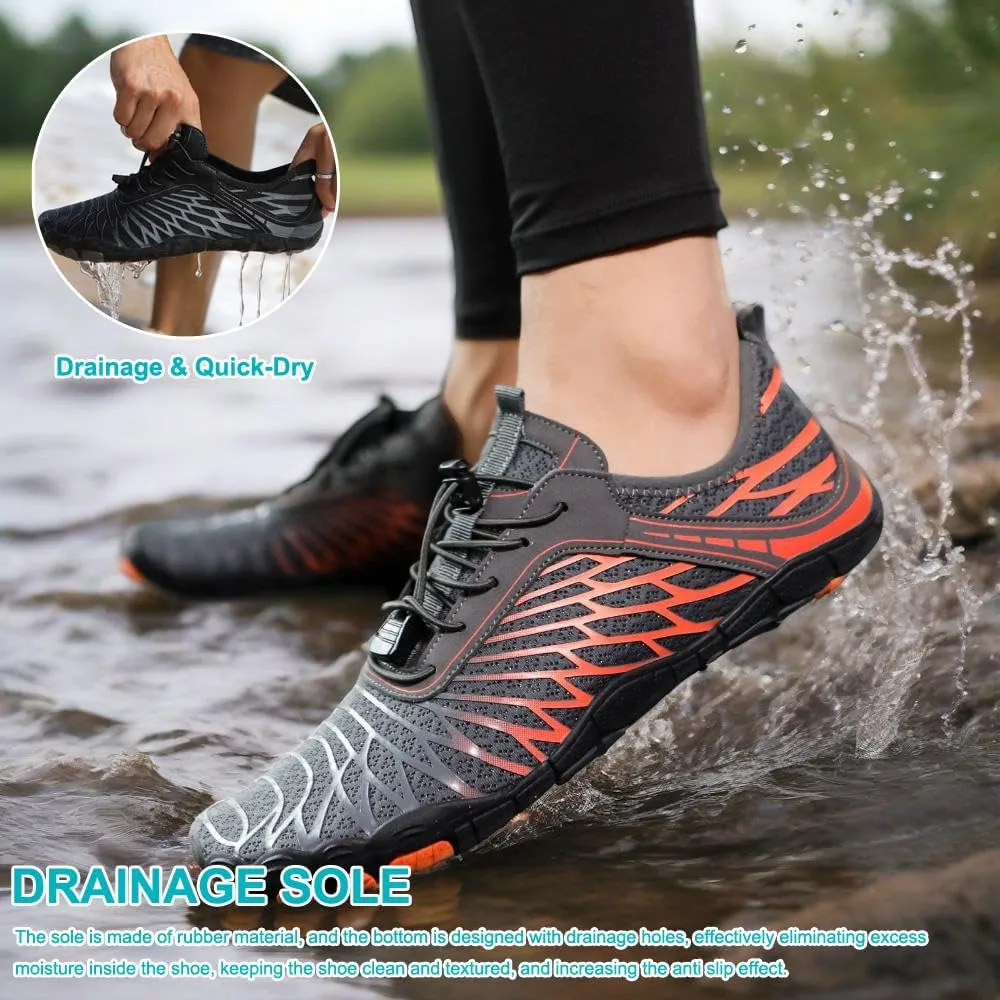 Hike Barefoot Shoes Womens Men,Unisex Barefoot Water Shoes Breathable, Anti-Slip Hiking Footwear for Athletic Wide Toe Shoe Footwear for Hiking, Walking, Running, Yoga, and Water Sports