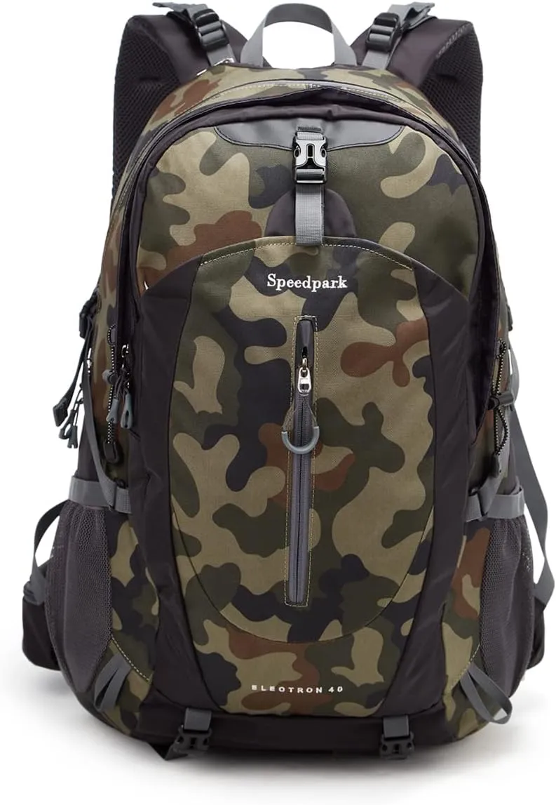 Hiking Backpack 40L Waterproof Hiking Daypack with Rain Cover, Outdoor Trekking Travel Backpacks for Men Women