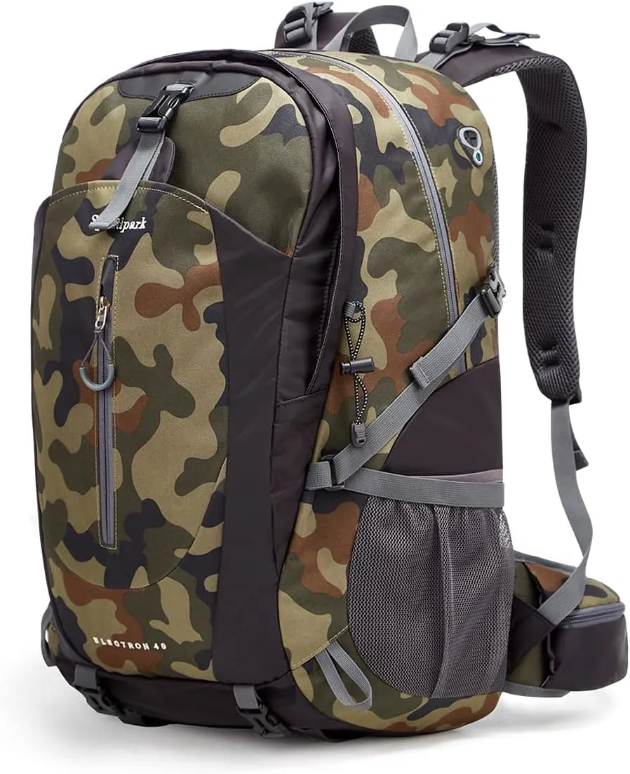 Hiking Backpack 40L Waterproof Hiking Daypack with Rain Cover, Outdoor Trekking Travel Backpacks for Men Women