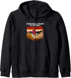 Hiking Peaks my Interest Hiker Wildlife Trail Outdoor Trip Zip Hoodie