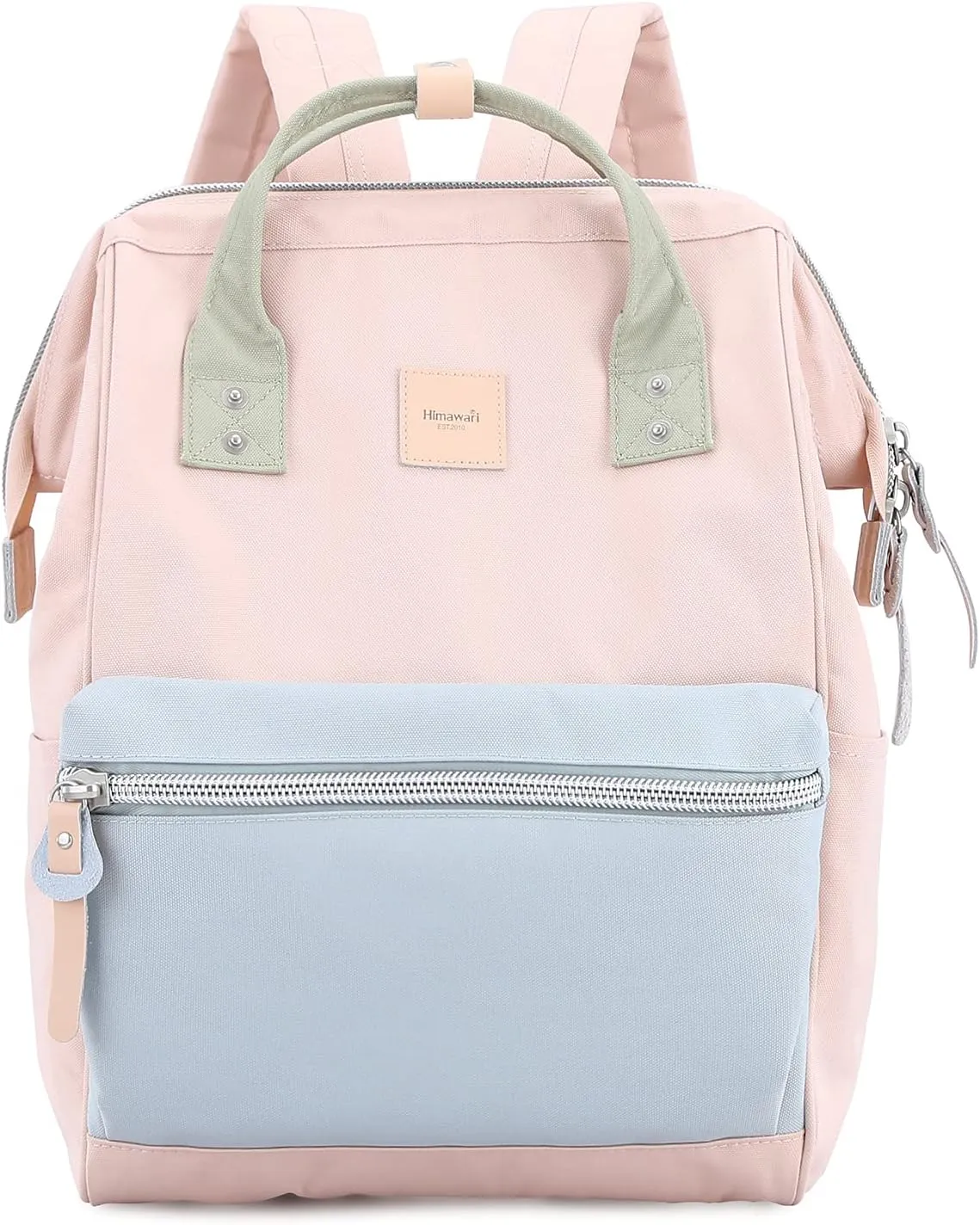 himawari Laptop Backpack for Women&Men Travel Backpack With USB Charging Port Large Business Bag Water Resistant College Bag Computer Bag Doctor Bag (1881-Pink/blue, Regular)