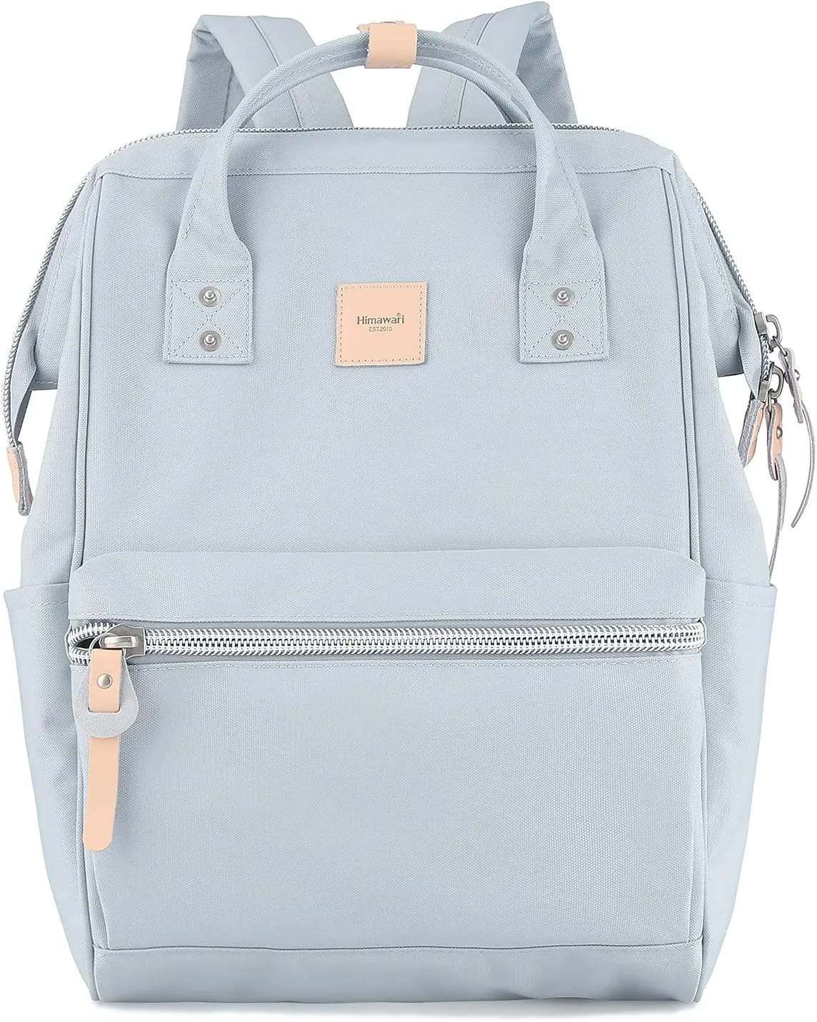 himawari Laptop Backpack for Women&Men Travel Business Backpack With USB Charging Port Large, Water Resistant College Bag Computer Bag Doctor Bag (1881-Light blue, Regular)