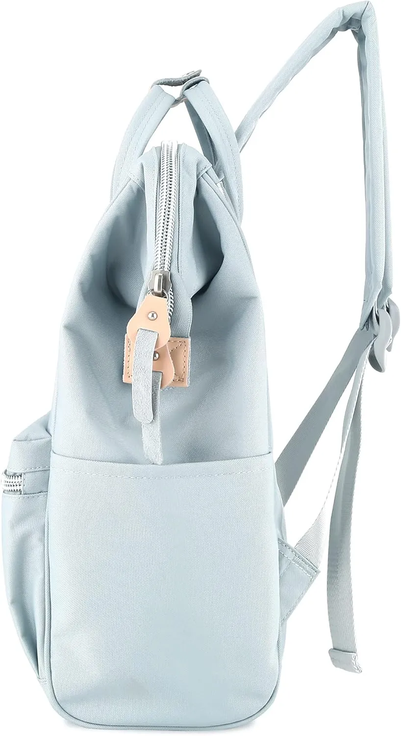 himawari Laptop Backpack for Women&Men Travel Business Backpack With USB Charging Port Large, Water Resistant College Bag Computer Bag Doctor Bag (1881-Light blue, Regular)