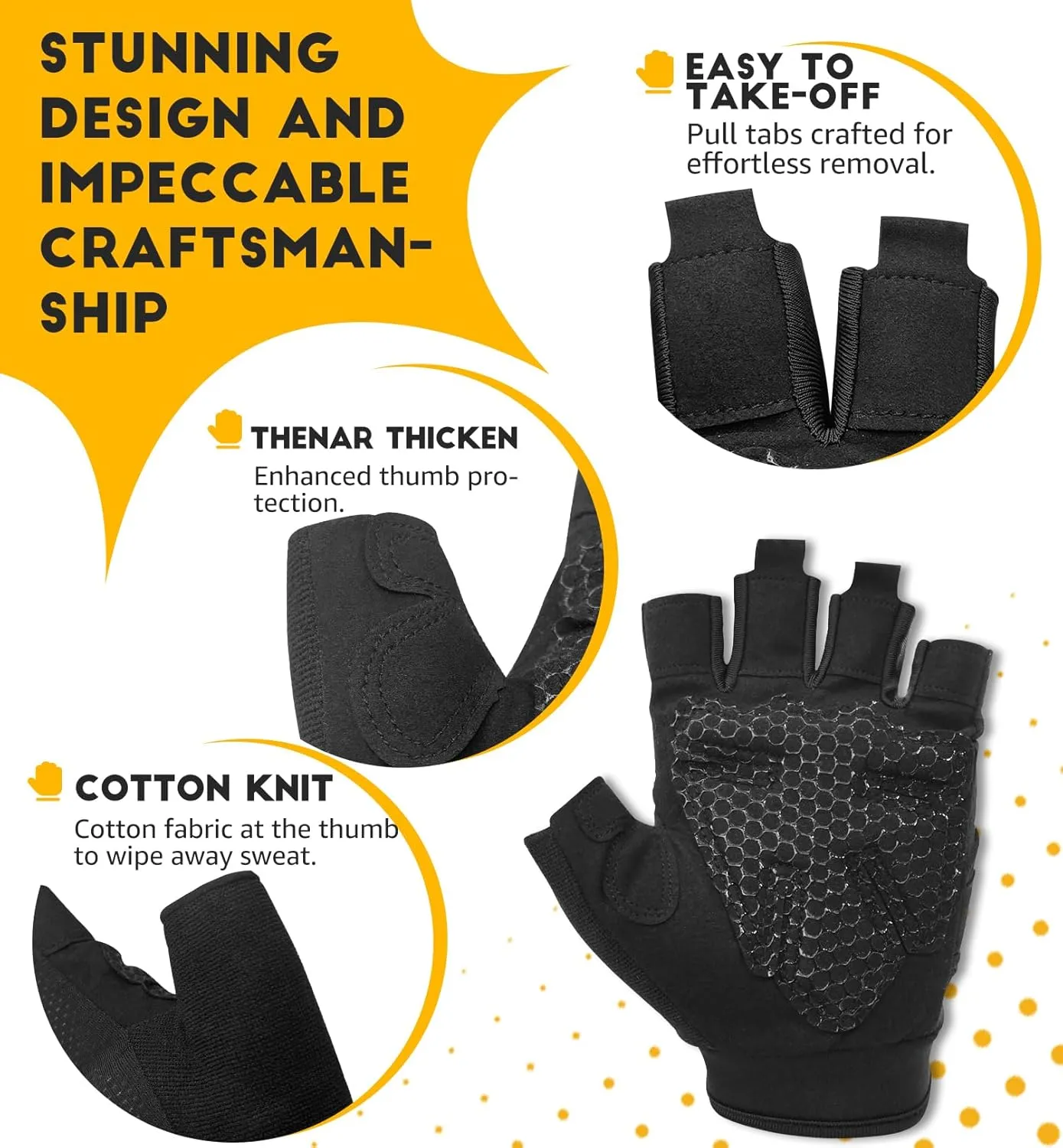 HiRui Workout Gloves for Men Women Kids, Ventilated Exercise Gloves Cycling Gloves with Full Palm Silicone Padding for Fitness Tennis Weightlifting Gym Training