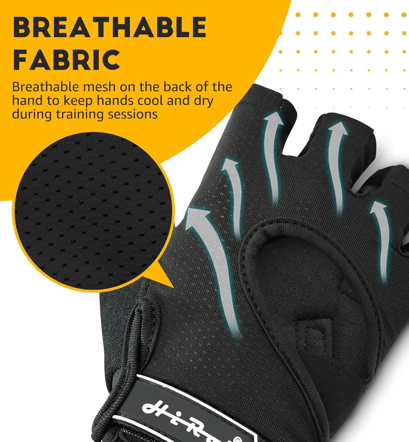 HiRui Workout Gloves for Men Women Kids, Ventilated Exercise Gloves Cycling Gloves with Full Palm Silicone Padding for Fitness Tennis Weightlifting Gym Training