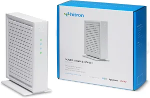 Hitron CODA56 Multi-Gigabit DOCSIS 3.1 Modem | 2.5 Gbps Max Internet Speeds | Certified with Xfinity, Charter Spectrum, Cox | 10x Faster Than DOCSIS 3.0 | 2.5 Gbps Ethernet Cable Modem ONLY