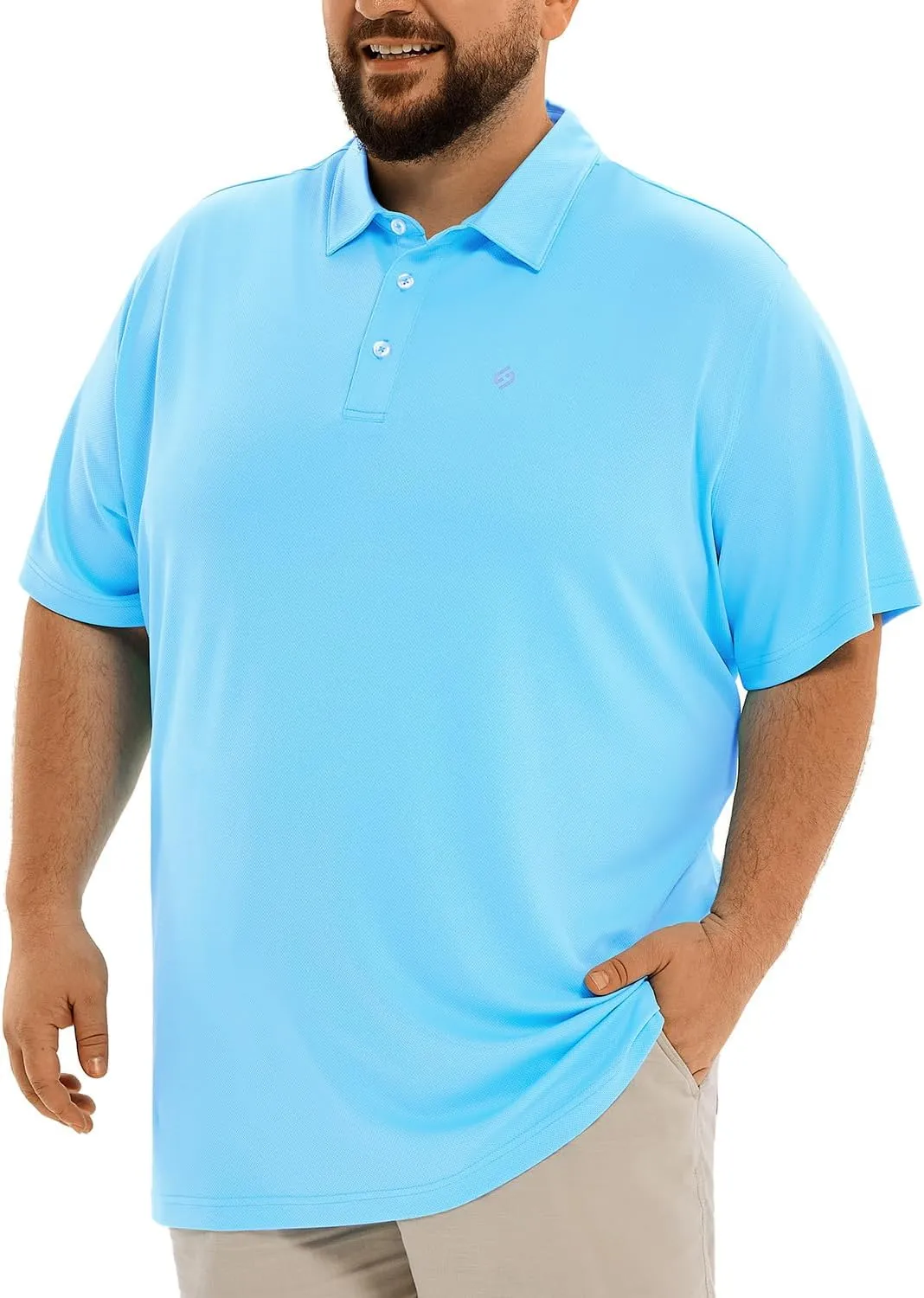 HOdo Big and Tall Mens Polo Shirt Moisture Wicking Sport Golf Shirts 2XL-6XL