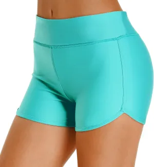 HODOSPORTS Women's 3" Swim Board Shorts UPF50  Quick Dry Swimsuit Bottoms Full Liner Boyshort Bathing Suit Bottom