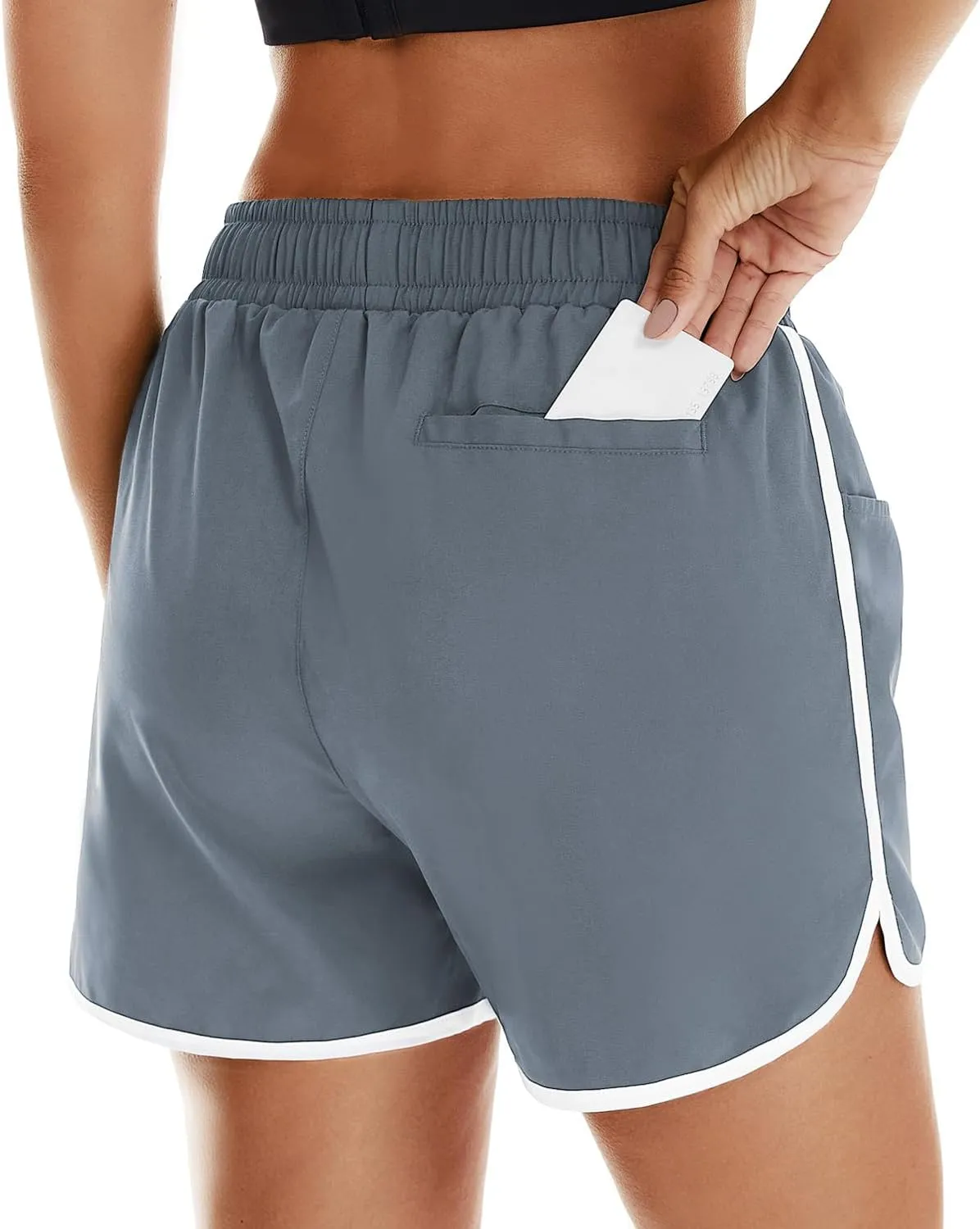 HODOSPORTS Women's 4" Swim Shorts Quick Dry Board Shorts Swimsuit Bottom with Pockets
