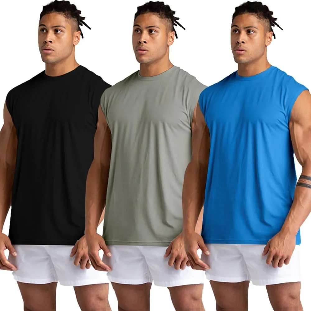 Holure 1 or 3 or 5 Pack Men's Gym Tank Tops Workout Sleeveless T-Shirts Athletic Muscle Tank Training Bodybuilding Shirts