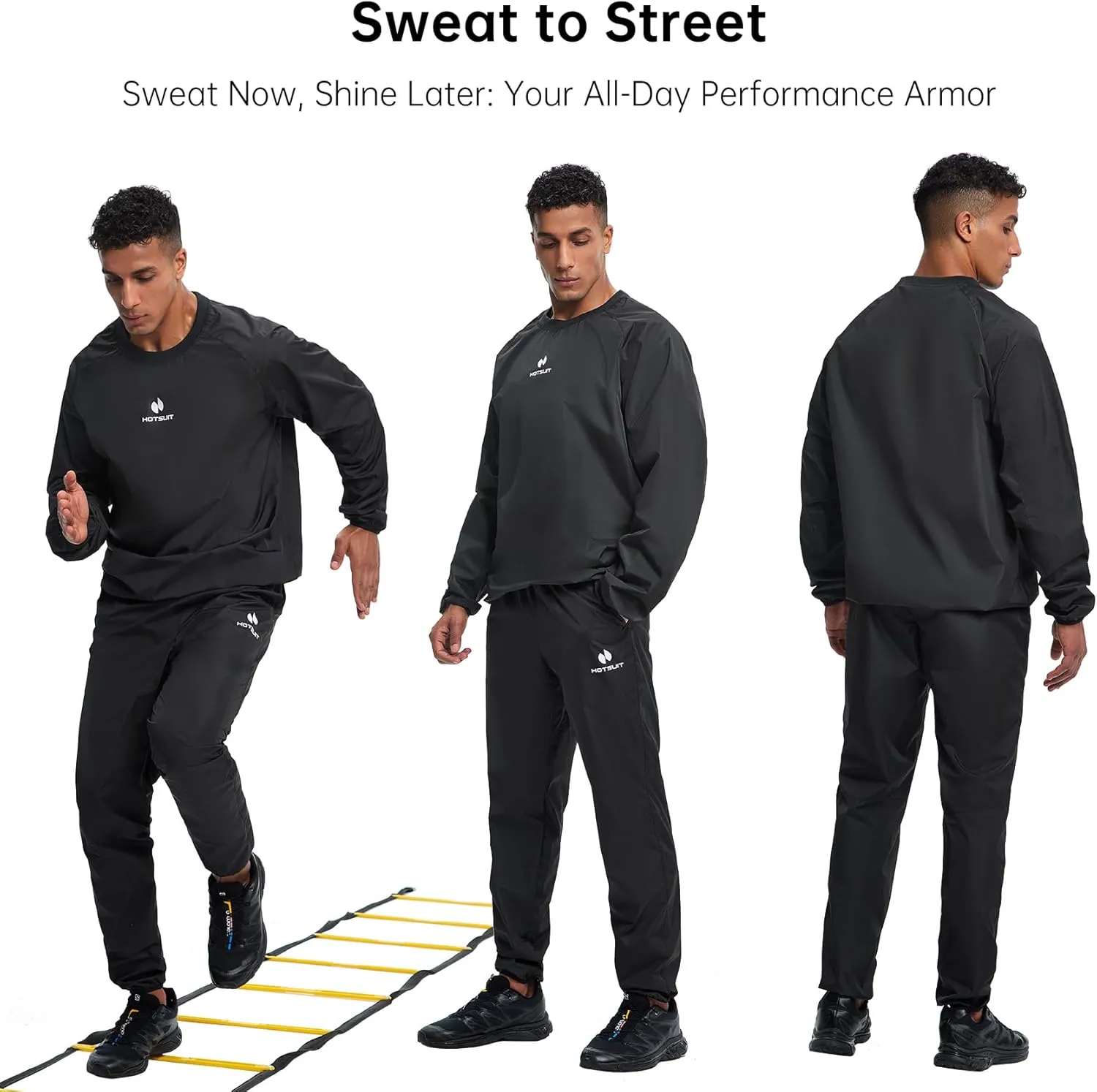 HOTSUIT Men Sauna Suit Sweat Suits Durable Gym Exercise Workout Jacket