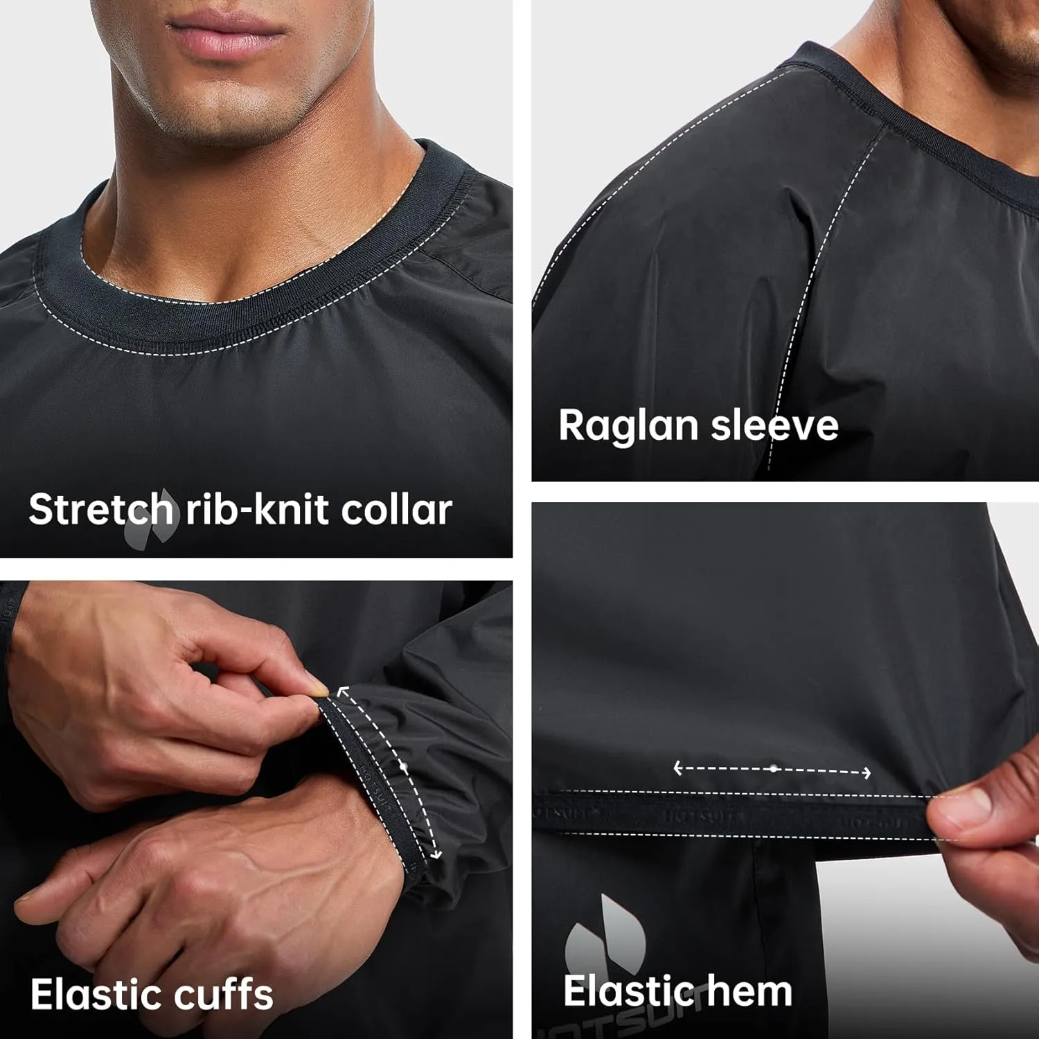 HOTSUIT Men Sauna Suit Sweat Suits Durable Gym Exercise Workout Jacket