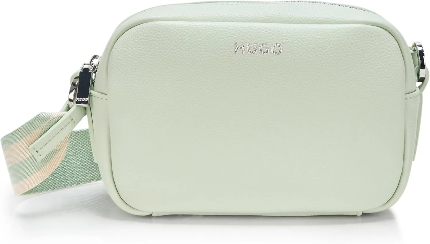 HUGO, Bel Logo Strap Crossbody Handbag, Cool Cucumber, One Size