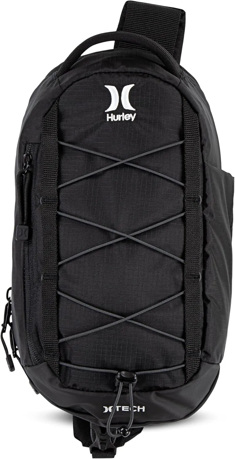 Hurley Men's Crossbody Sling Bag, Black, One Size