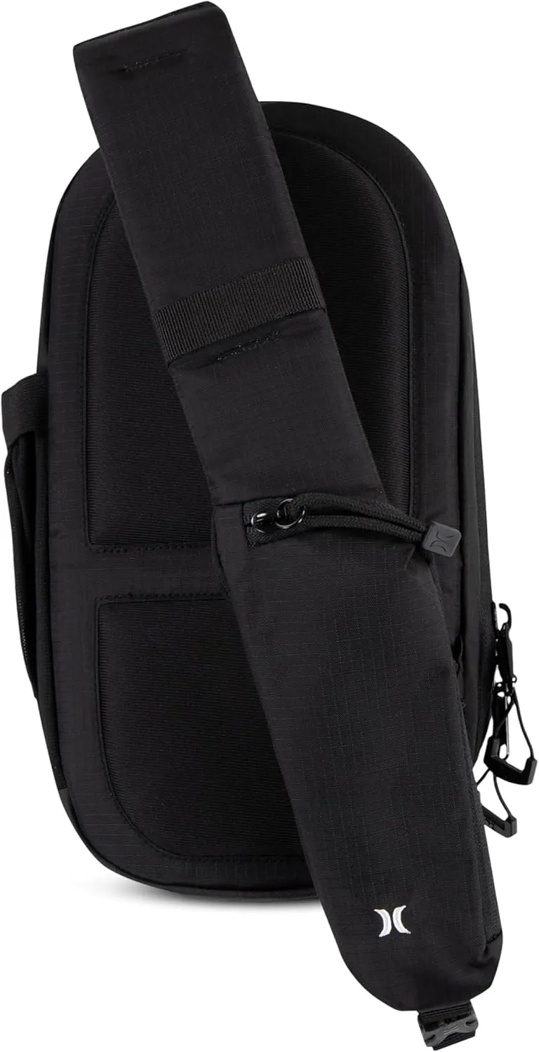 Hurley Men's Crossbody Sling Bag, Black, One Size