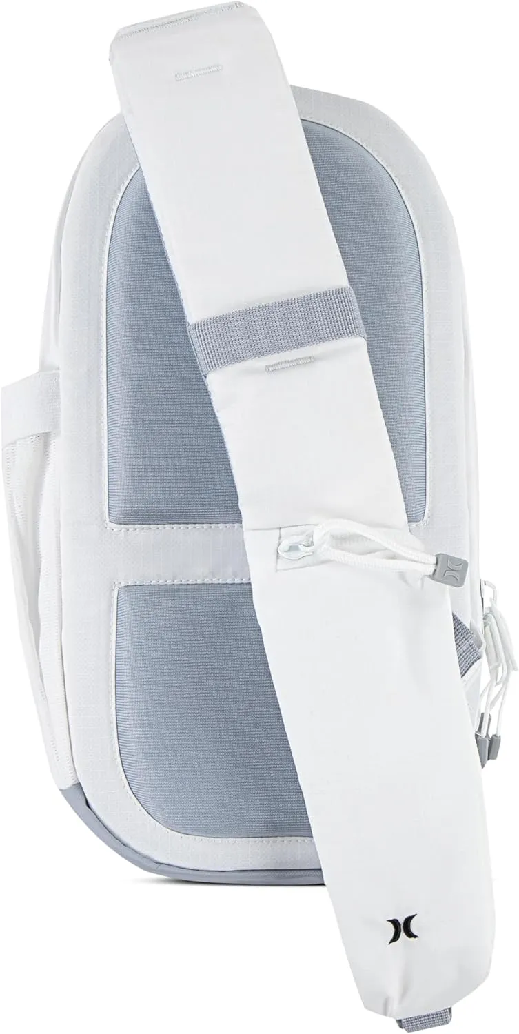 Hurley Men's Crossbody Sling Bag, White, One Size