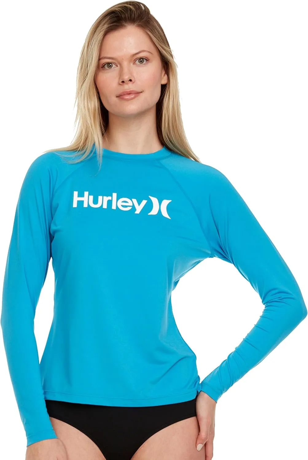 Hurley Rash Guard for Women, Womens Rash Guard Long Sleeve Shirts, Rashguard Swim Shirt Women UPF 50  SPF & UV Protection
