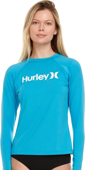 Hurley Rash Guard for Women, Womens Rash Guard Long Sleeve Shirts, Rashguard Swim Shirt Women UPF 50  SPF & UV Protection