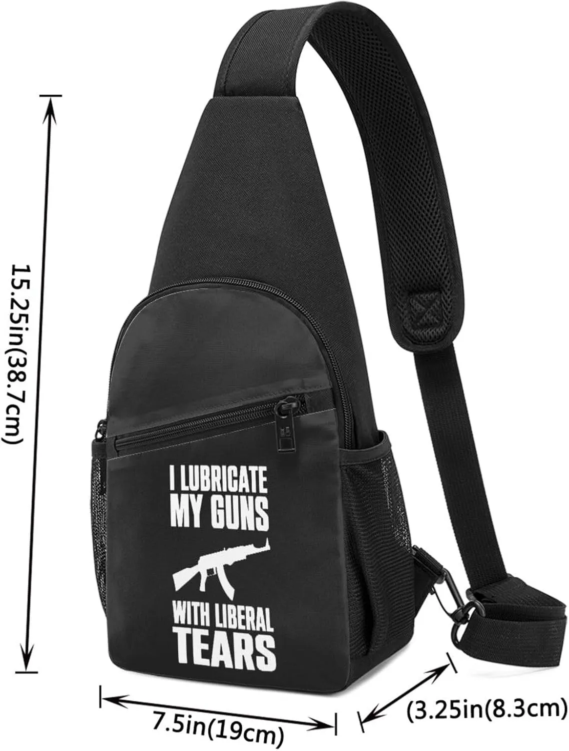 I Oil My Gun With Liberal Tears Adjustable Fanny Pack Waist Bag For Travel Sports