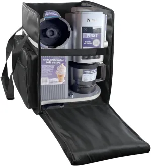 Ice Cream Maker Carrying Bag for Ninja Swirl by CREAMi Ice Cream NC701, Portable Outdoor Ice Cream Maker Travel Carrier Case with Side-Opening Design and Large Accessory Pocket(Only Bag)