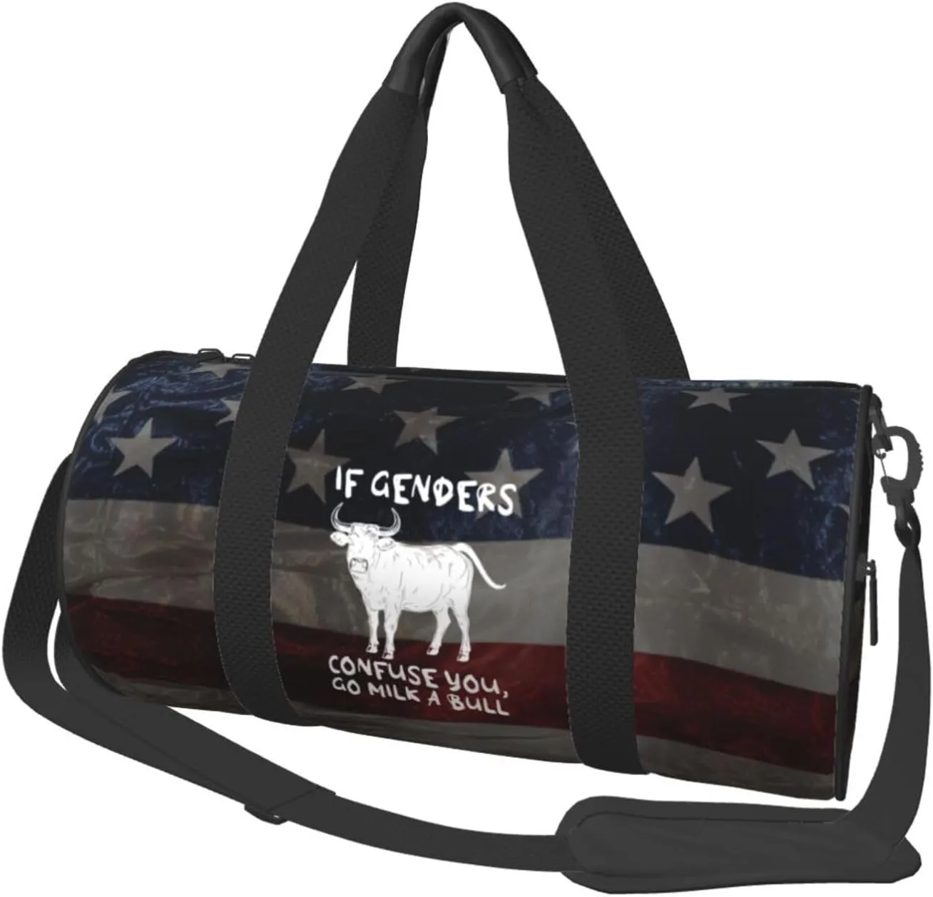 If Genders Confuse You Go Milk A Bull Duffel Bag Gym Bag Travel Sports Tote Large Foldable Beach Swim Yoga64