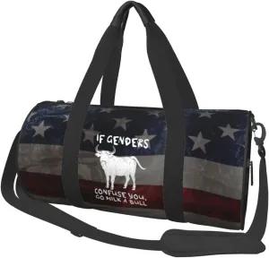If Genders Confuse You Go Milk A Bull Duffel Bag Gym Bag Travel Sports Tote Large Foldable Beach Swim Yoga64