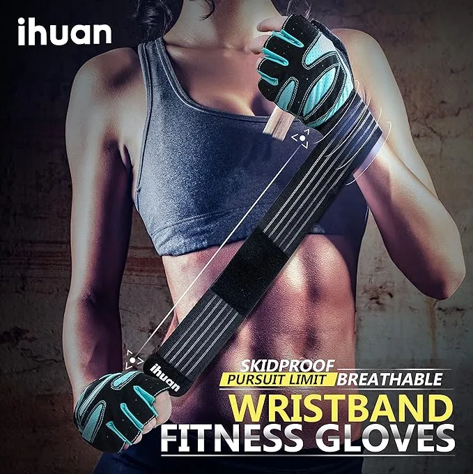 ihuan Ventilated Weight Lifting Gym Workout Gloves