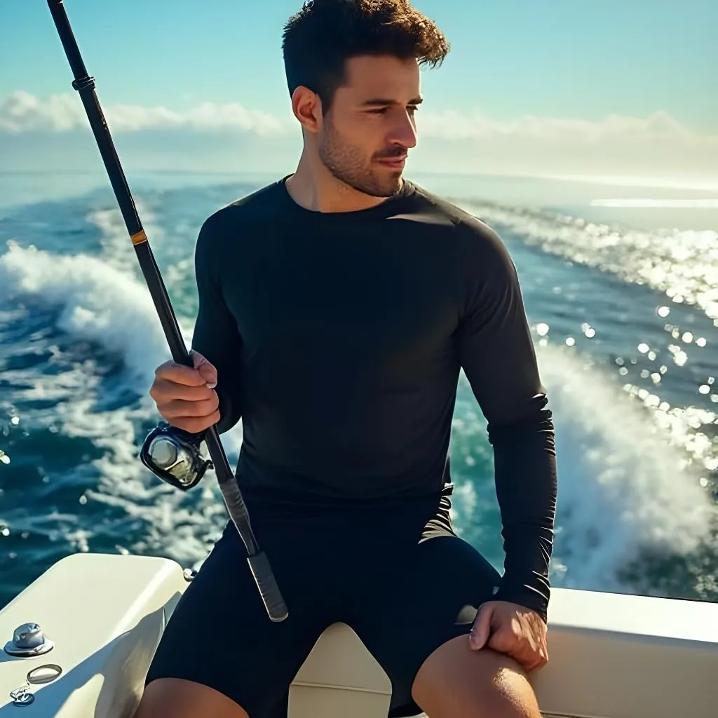 INGEAR Swim Shirts for Men UPF50  Sun Protection Shirts Mens Long Sleeve Mens Rash Guard