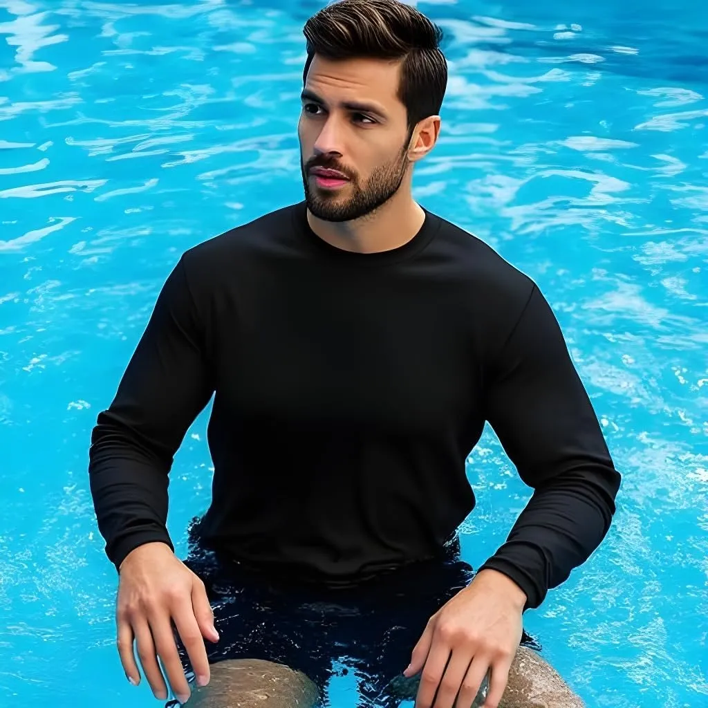 INGEAR Swim Shirts for Men UPF50  Sun Protection Shirts Mens Long Sleeve Mens Rash Guard