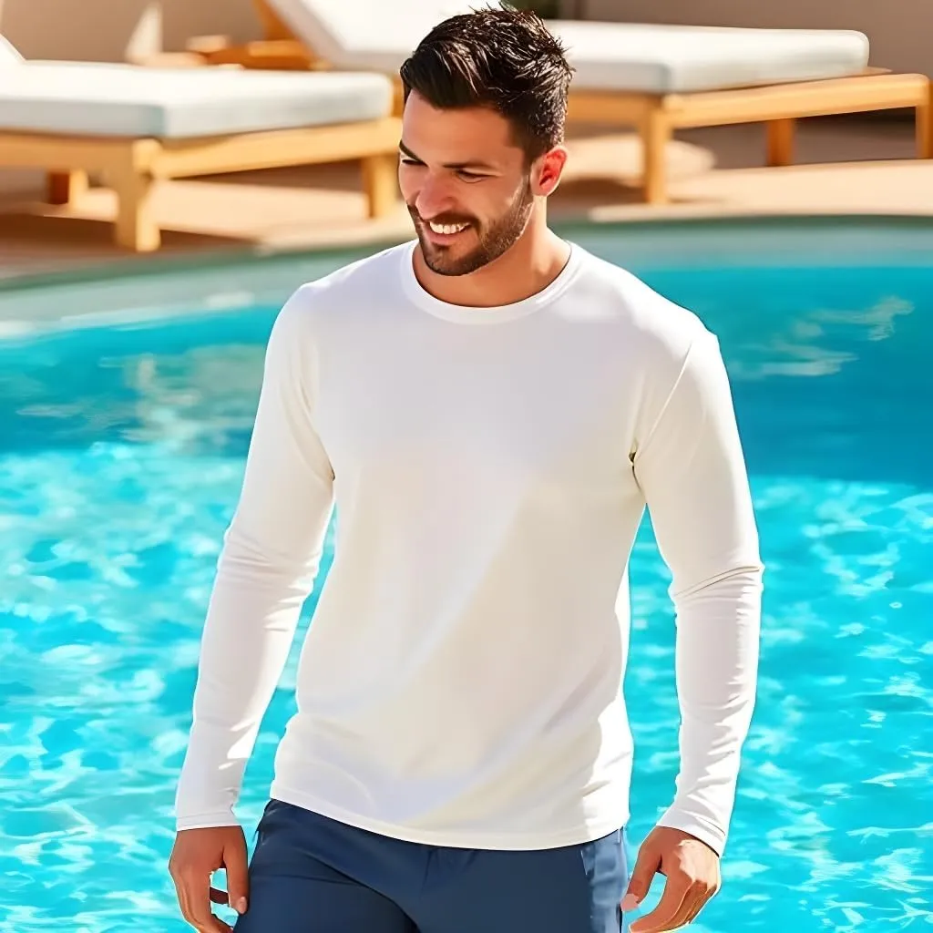 INGEAR Swim Shirts for Men UPF50  Sun Protection Shirts Mens Long Sleeve Mens Rash Guard