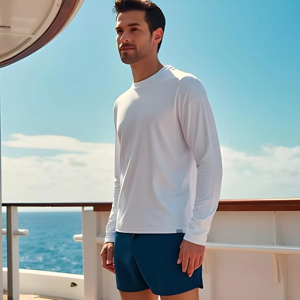 INGEAR Swim Shirts for Men UPF50  Sun Protection Shirts Mens Long Sleeve Mens Rash Guard