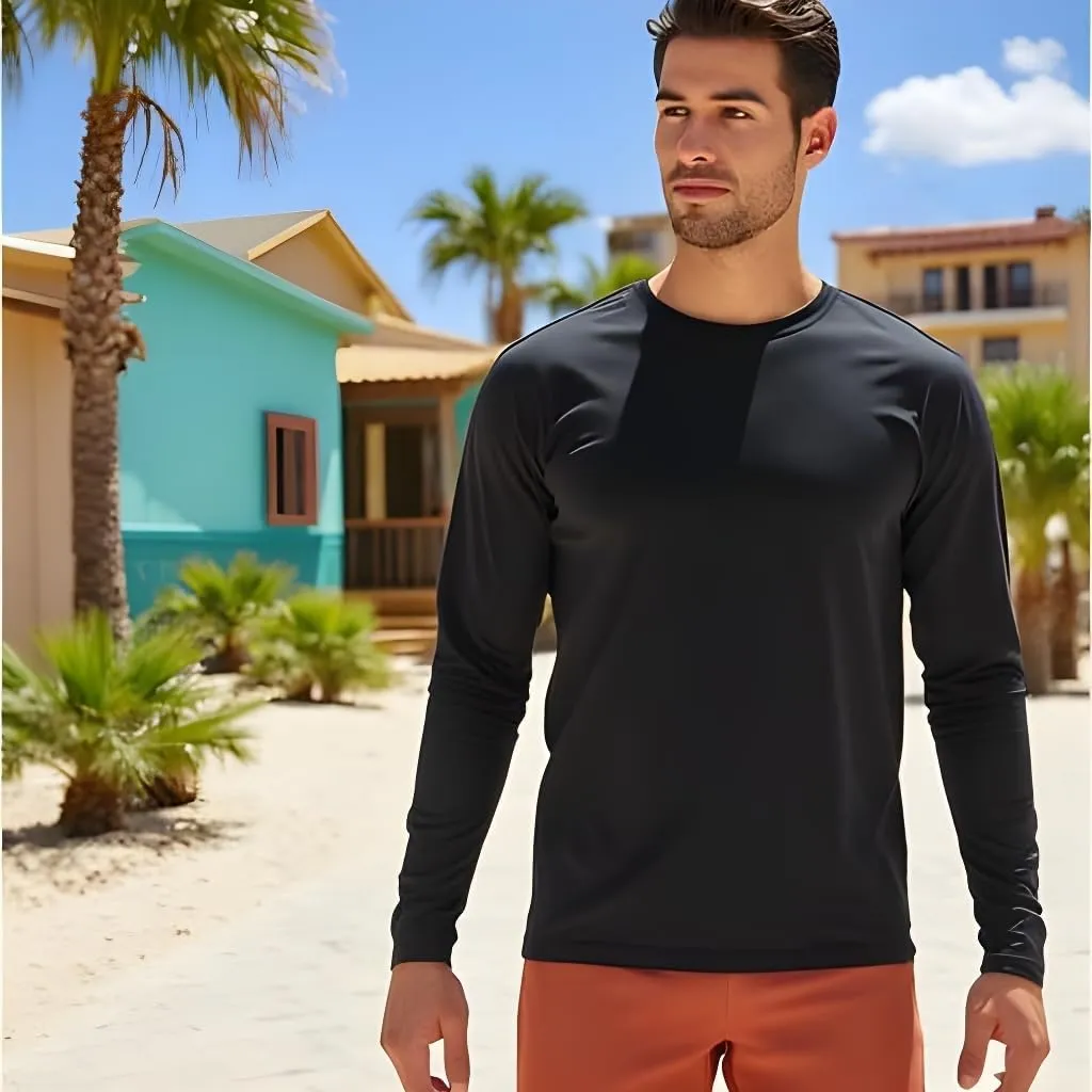 INGEAR Swim Shirts for Men UPF50  Sun Protection Shirts Mens Long Sleeve Mens Rash Guard