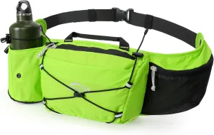 INOXTO Slim Running Belt Fanny Pack for Women and Men Sports Waist Bag Pack for Running Walking Cycling Hiking Reflective Running Pouch Belt for All Phones(Green)