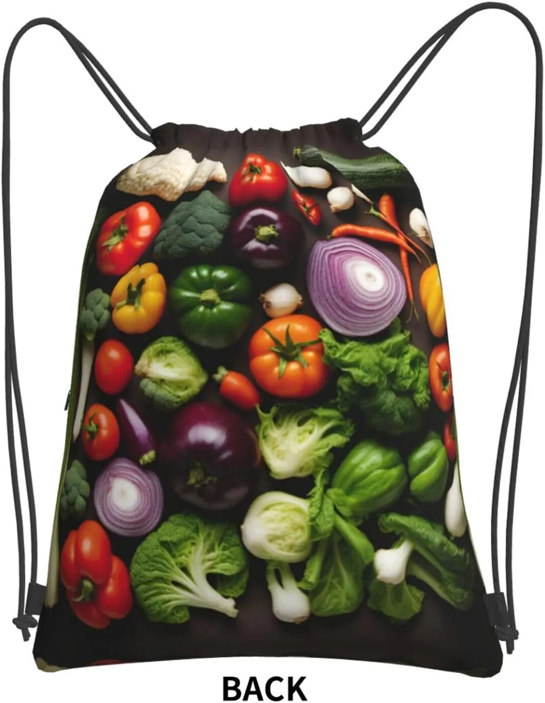 Introduction Of Various Vegetables Drawstring Backpack String Bag Sackpack Cinch For Gym Shopping Sport Yoga
