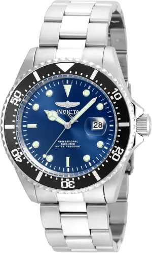 Invicta Men's Pro Diver Quartz Diving Watch with Stainless-Steel Strap, Silver, 22 (Model: 22054)