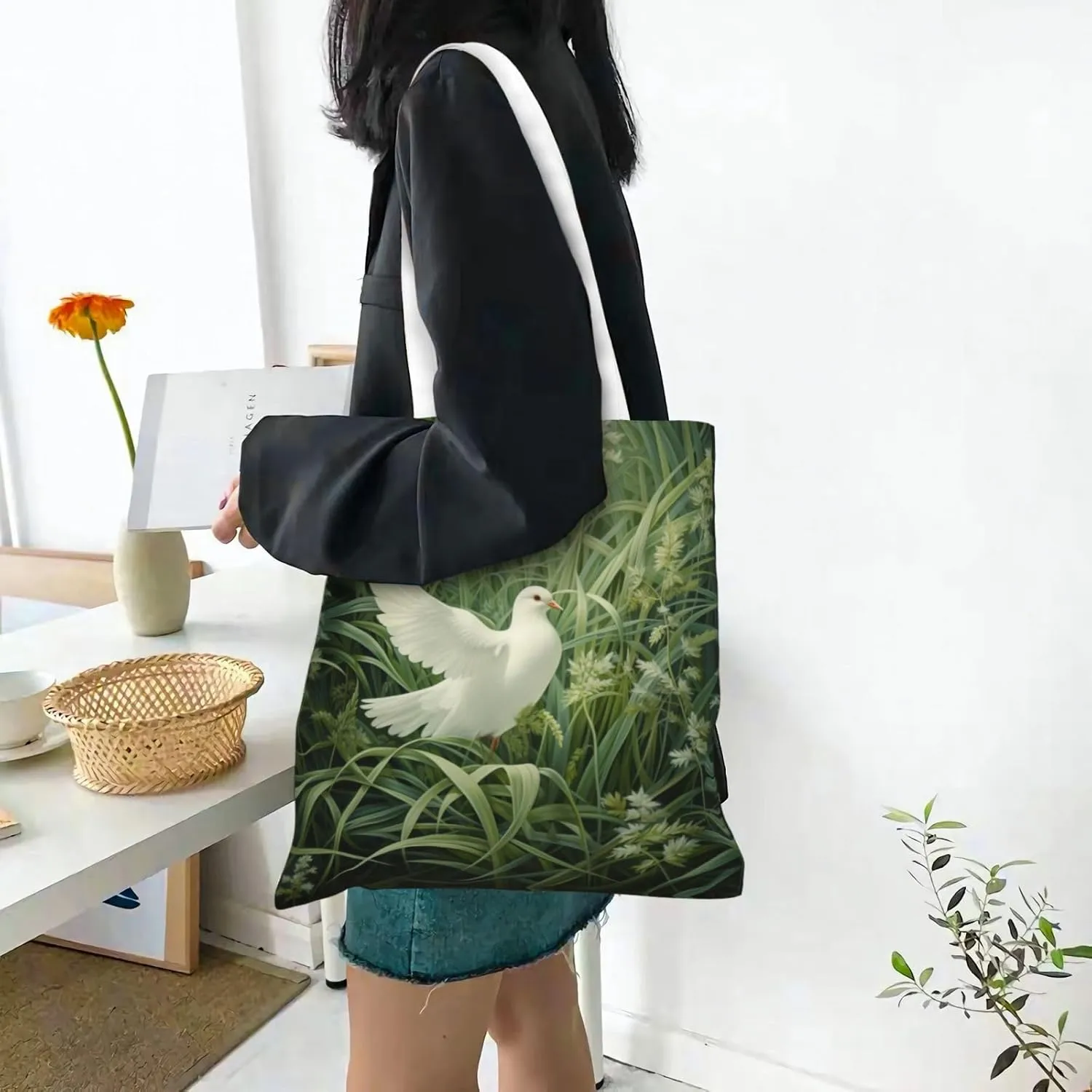 Ireland Sunset Seascape Reusable Canvas Shopping Bag-Multifunctional Tote Bag, Suitable For Shopping Daily Travel
