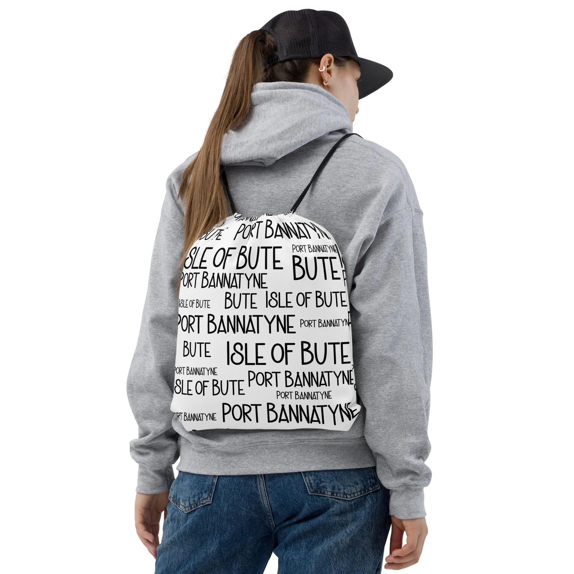 Isle of Bute Drawstring bag #14 - Port Bannatynne - FREE p&p Worldwide