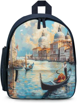 Italian Architecture Venice Travel Backpack Water Resistant Luggage Daypack Business Weekender Bag for Men Women