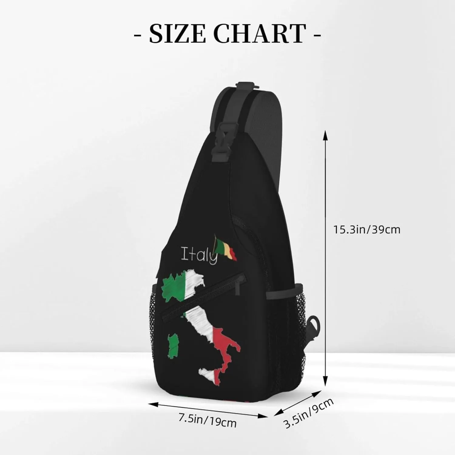 Italy Crossbody Bag Italy Flag Shoulder Bag Backpack Italian Sling Bag Italy Italian Flag Chest Casual Daypack Bag