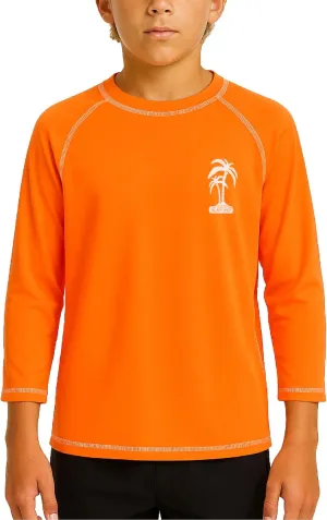 iXtreme Boys Rash Guard Long Sleeve Swim Shirt - UPF 50  Sun Protection Quick Dry Swim Top, UV Beach Wear Rash Guard for Boys