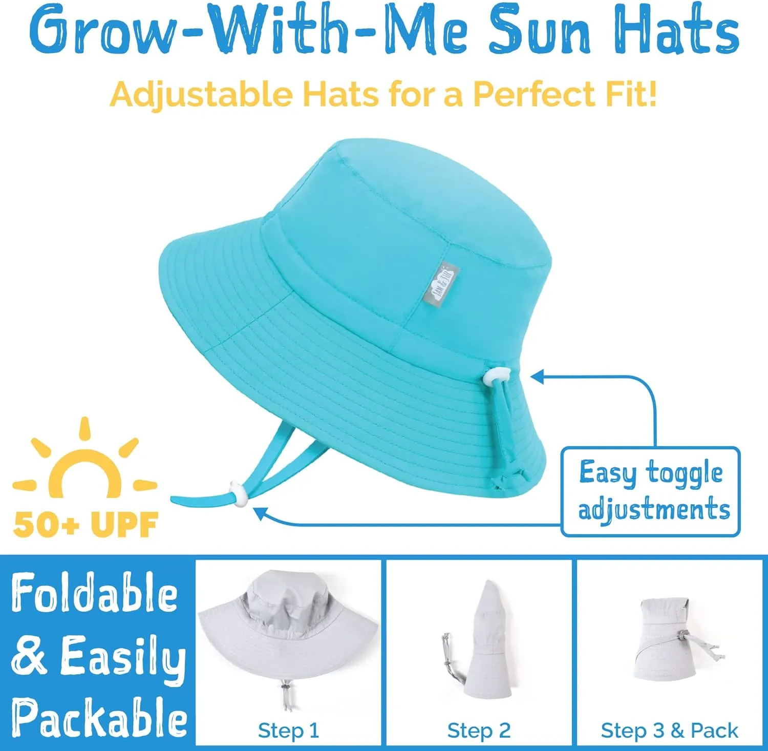 JAN & JUL Quick Dry Sun-Hat with Neck Flap for Swimming Boys' Beach Hat
